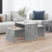 Salongbordsett betonggrå 100x48x40 cm konstruert tre