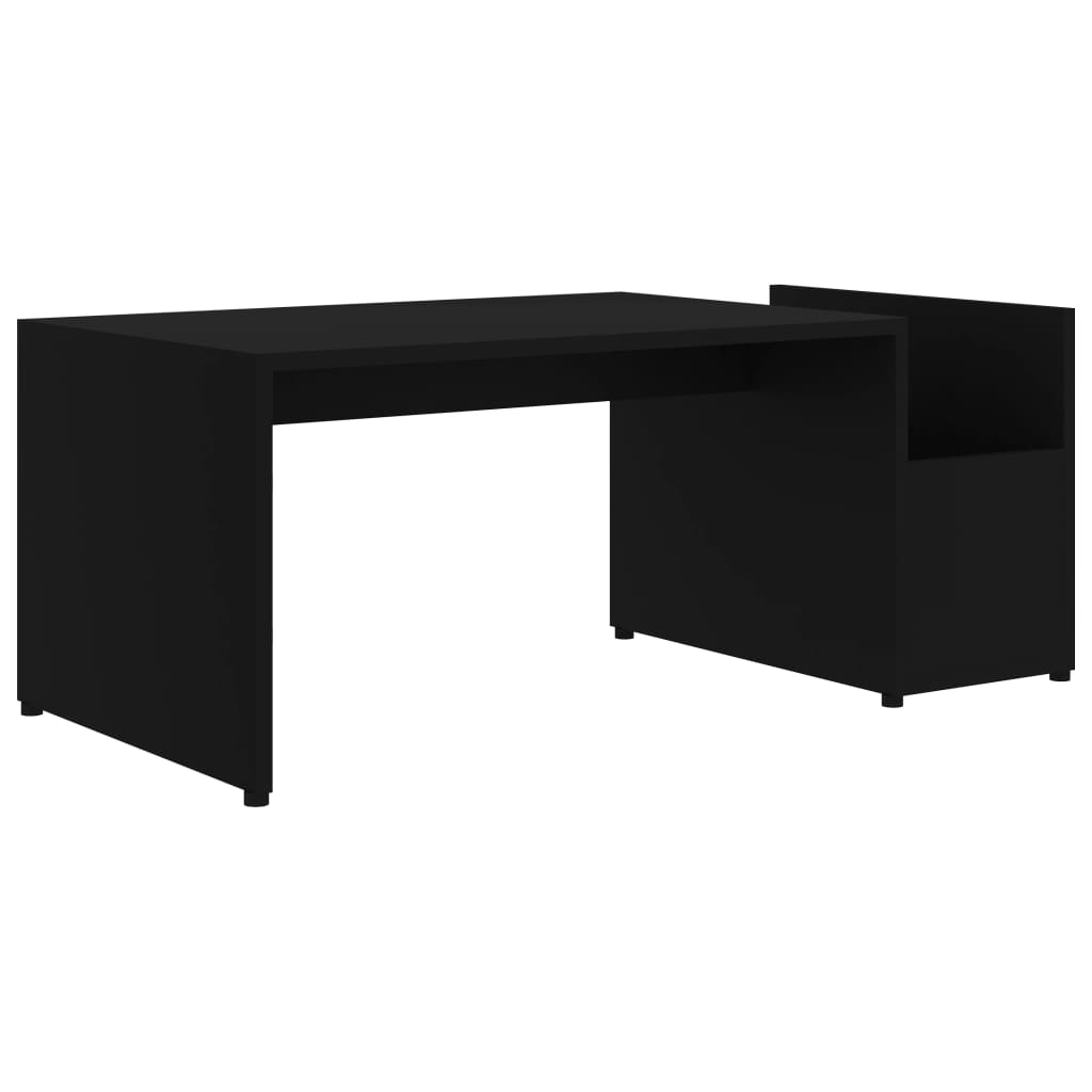 Salongbord svart 90x45x35 cm konstruert tre
