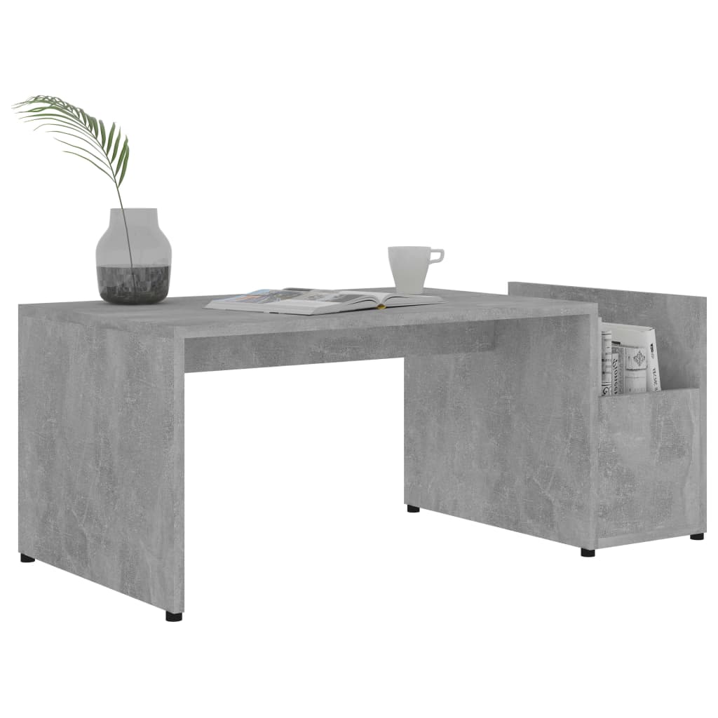 Salongbord betonggrå 90x45x35 cm konstruert tre