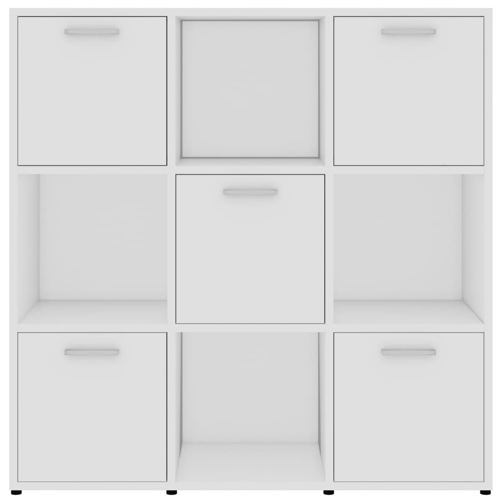 Bokhylle hvit 90x30x90 cm konstruert tre
