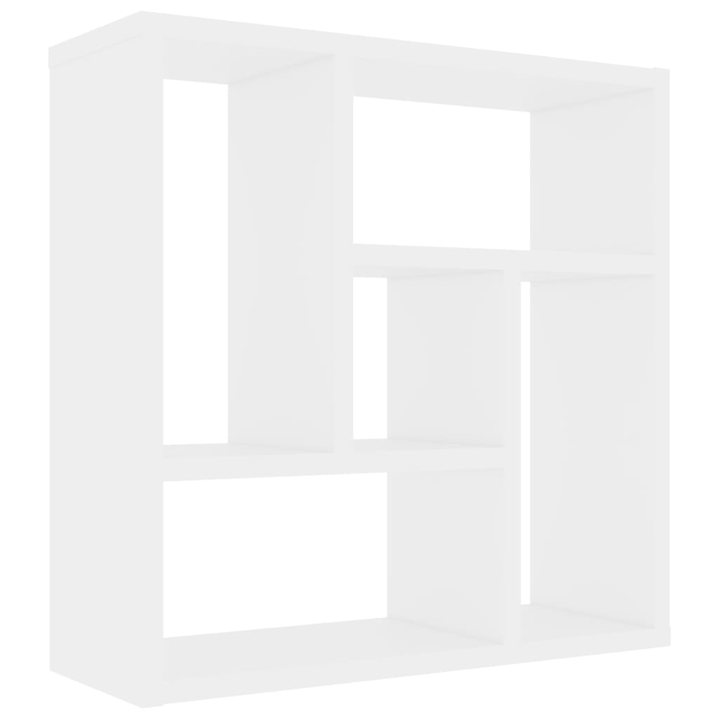 Vegghylle hvit 45x16x45 cm konstruert tre