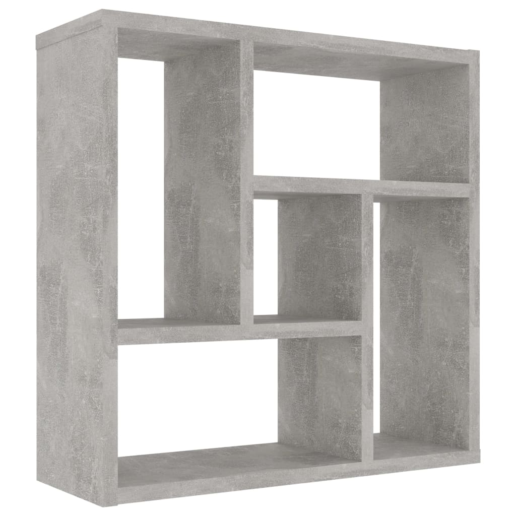 Vegghylle betonggrå 45x16x45 cm konstruert tre