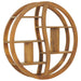 Vegghylle yin og yang 80x17,5x80 cm heltre teak