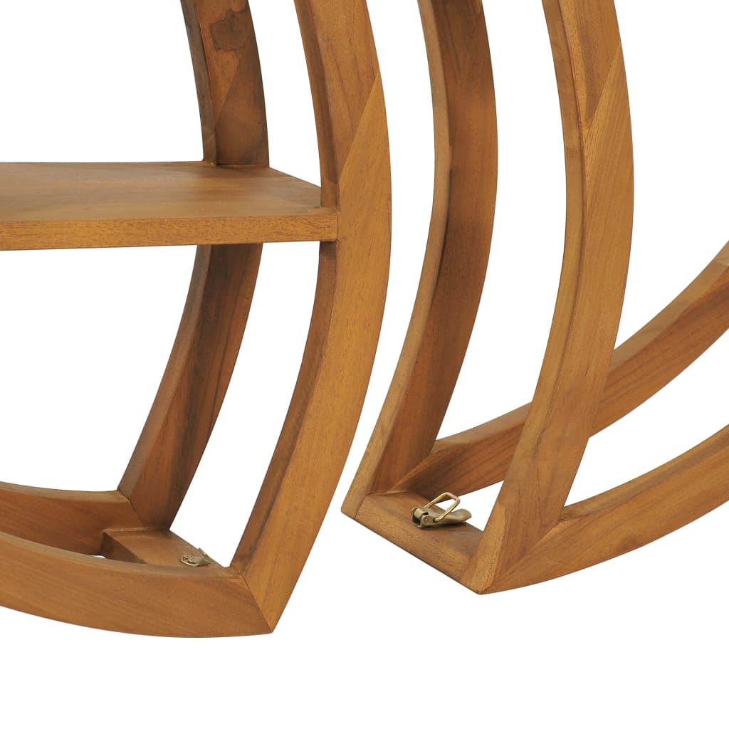 Vegghylle yin og yang 100x20x100 cm heltre teak
