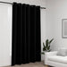 Lystett gardin med maljer og lin-design svart 290x245 cm