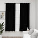 Lystette gardiner kroker og lin-design 2 stk svart 140x175 cm
