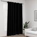 Lystett gardin med kroker og lin-design svart 290x245 cm