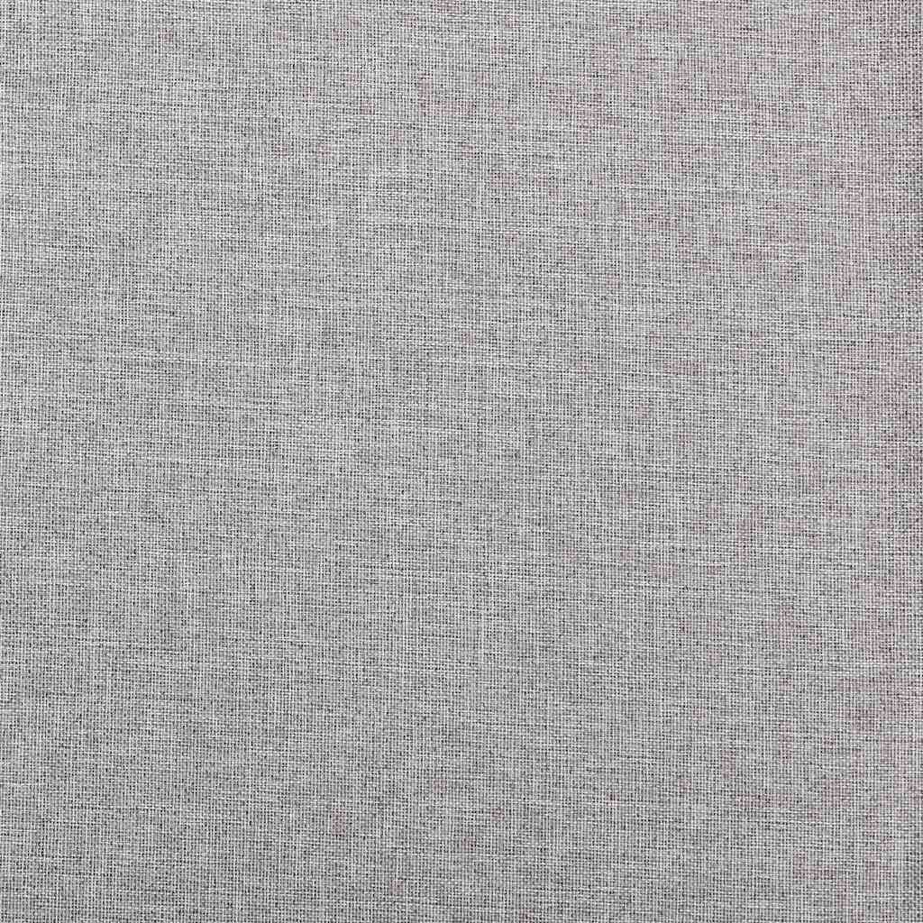 Lystette gardiner med kroker og lin-design 2 stk grå 140x175 cm