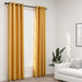 Lystette gardiner med maljer og lin-design 2 stk gul 140x245 cm