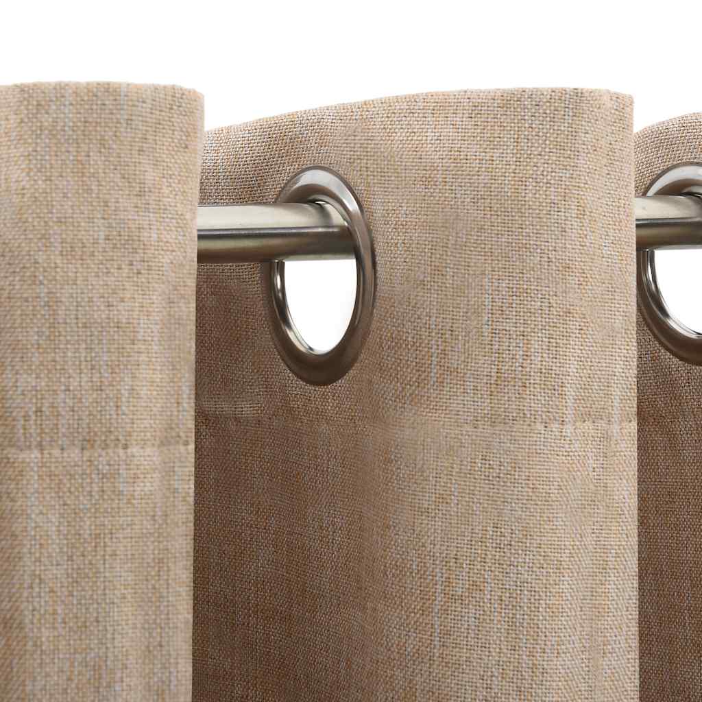 Lystett gardin maljer og lin-design beige 290x245 cm