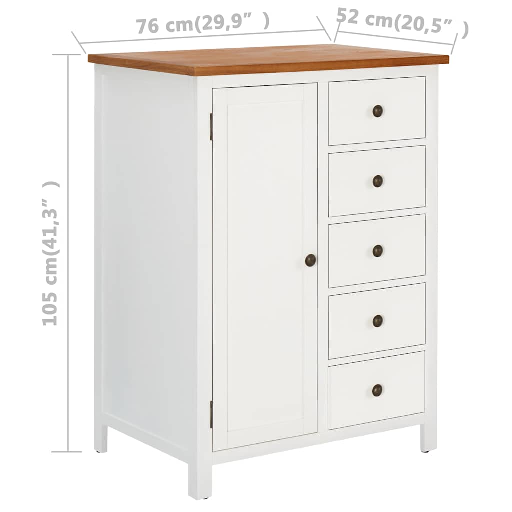 Garderobe 76x52x105 cm heltre eik