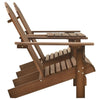 Adirondack hagestoler med tebord heltre gran brun