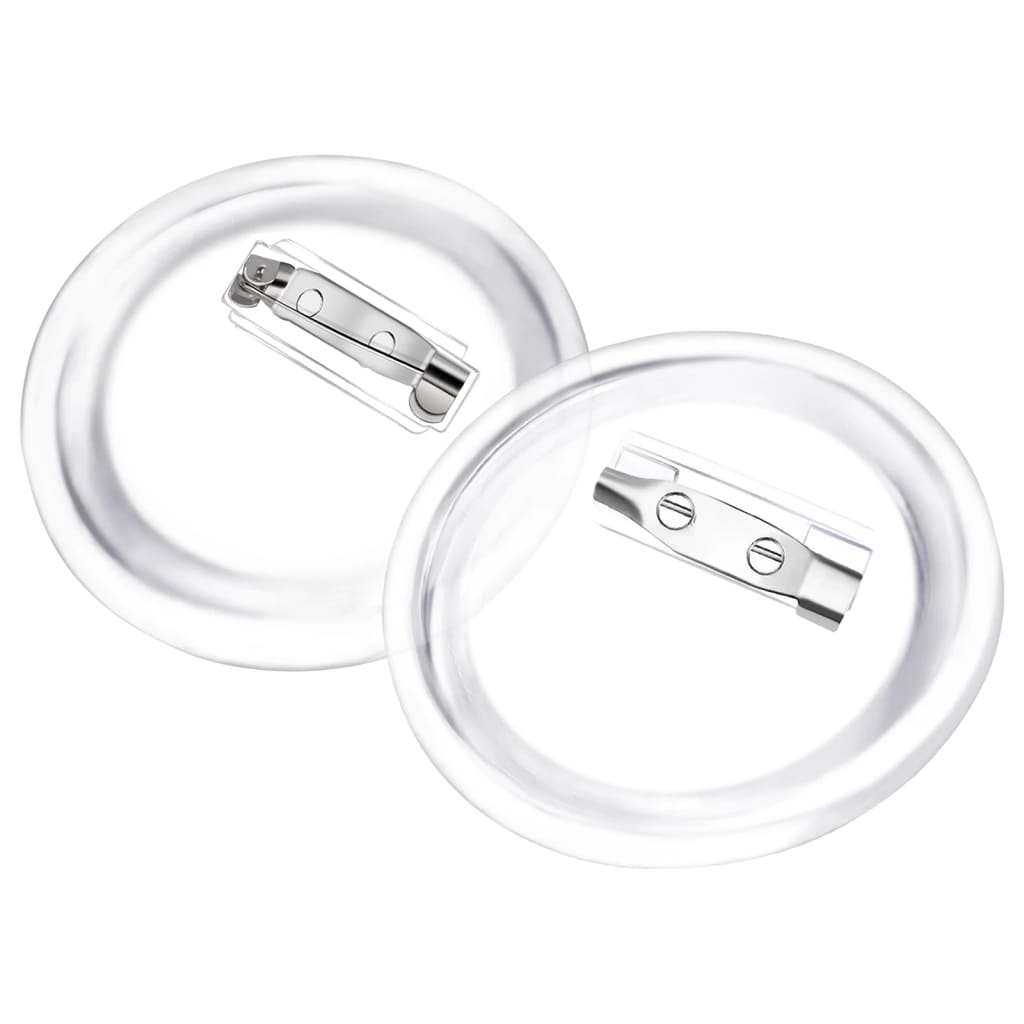 Buttonssett med nål 100 sett akryl 44 mm