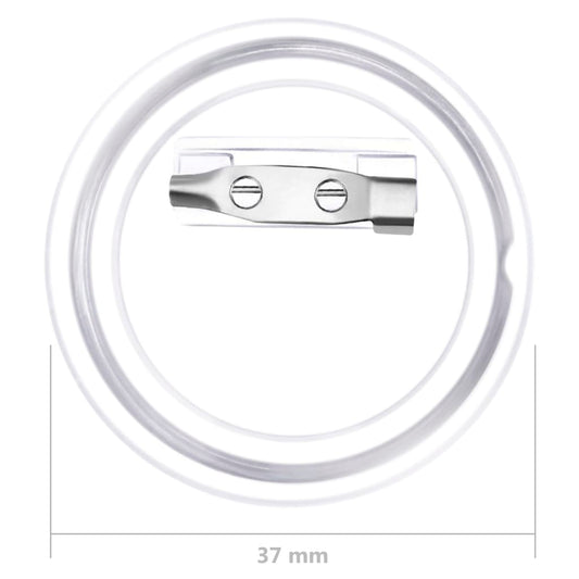 Buttonssett med nål 100 sett akryl 37 mm