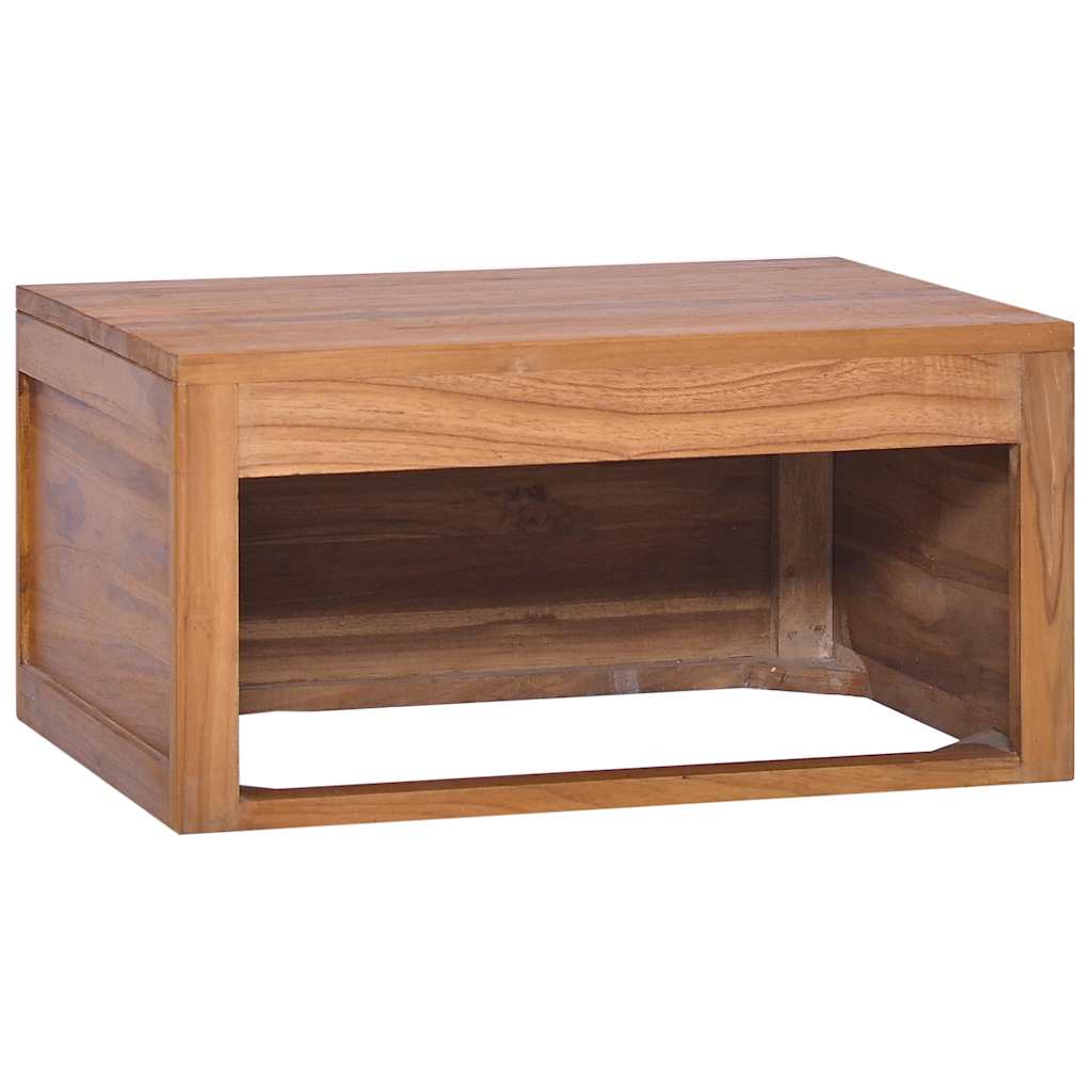 Veggmontert baderomsskap 60x45x30 cm heltre teak