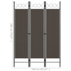 Romdeler 3 paneler antrasitt 120x180 cm
