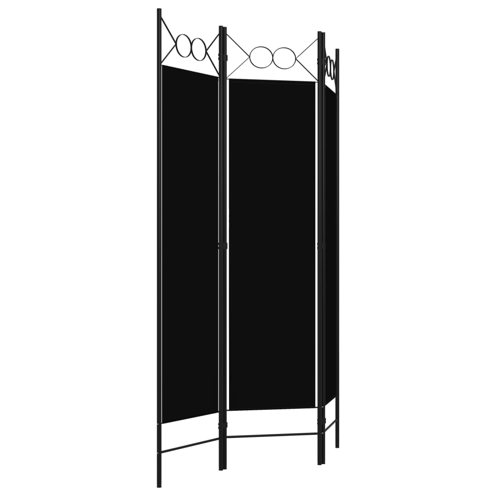 Romdeler 3 paneler svart 120x180 cm