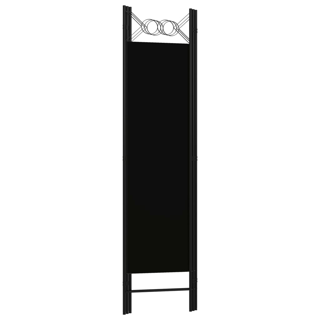 Romdeler 3 paneler svart 120x180 cm