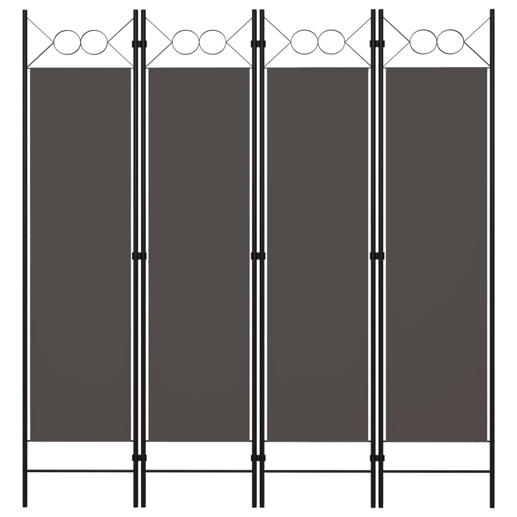 Romdeler 4 paneler antrasitt 160x180 cm