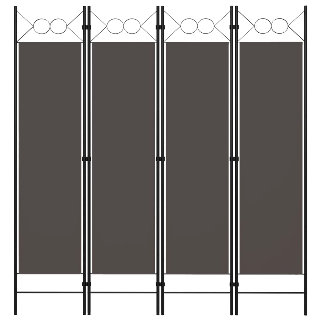 Romdeler 4 paneler antrasitt 160x180 cm