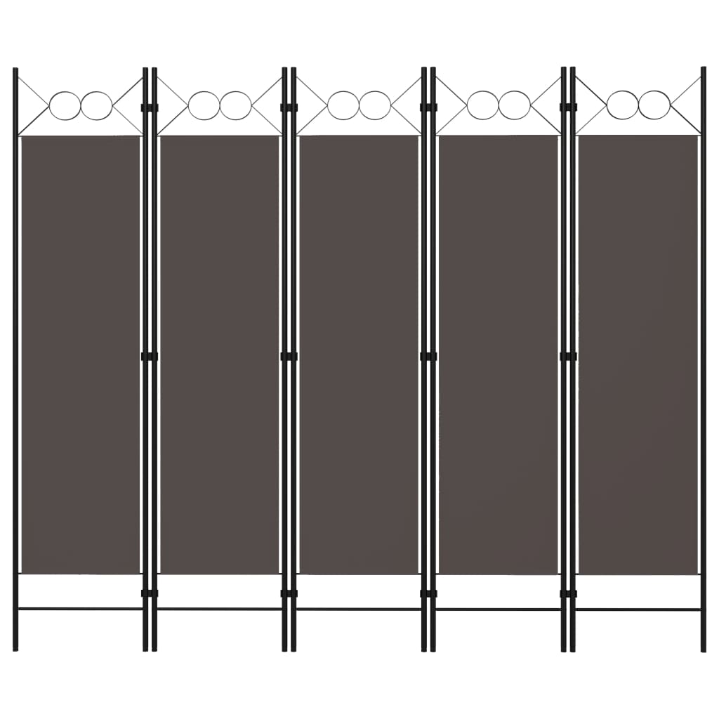 Romdeler 5 paneler antrasitt 200x180 cm