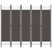 Romdeler 5 paneler antrasitt 200x180 cm