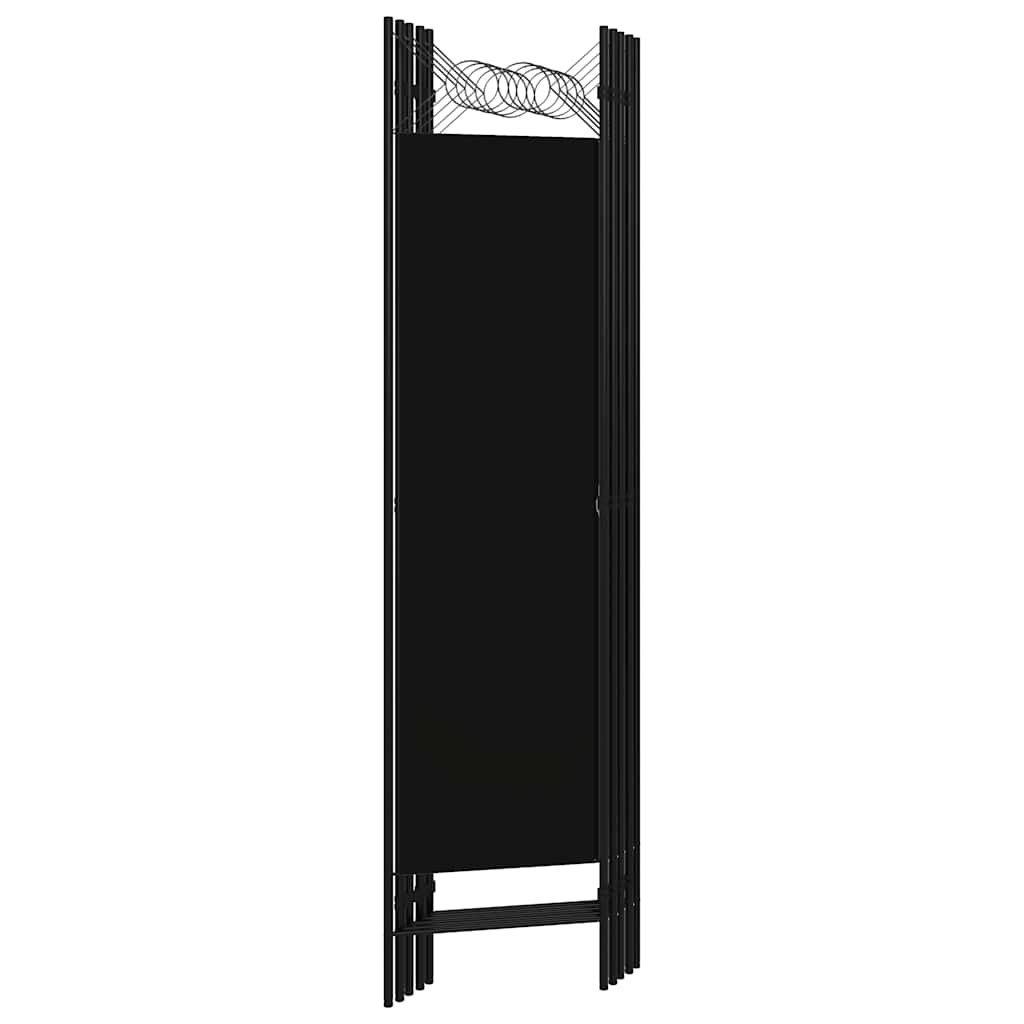 Romdeler 5 paneler svart 200x180 cm