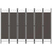 Romdeler med 6 paneler antrasitt 240x180 cm