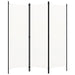 Romdeler 3 paneler hvit 150x180 cm