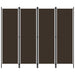 Romdeler 4 paneler brun 200x180 cm