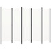 Romdeler med 5 paneler hvit 250x180 cm