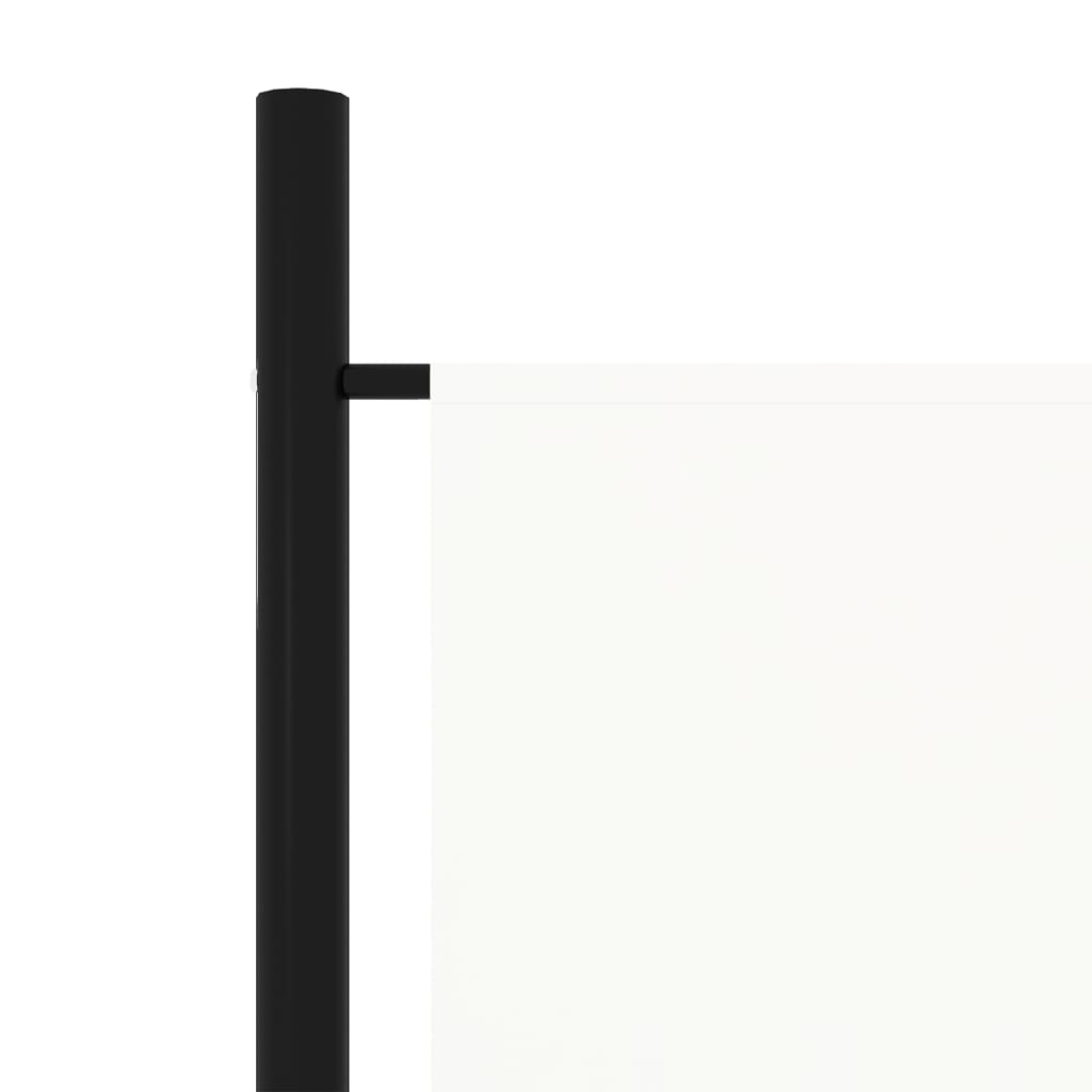Romdeler med 5 paneler hvit 250x180 cm