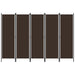 Romdeler med 5 paneler brun 250x180 cm