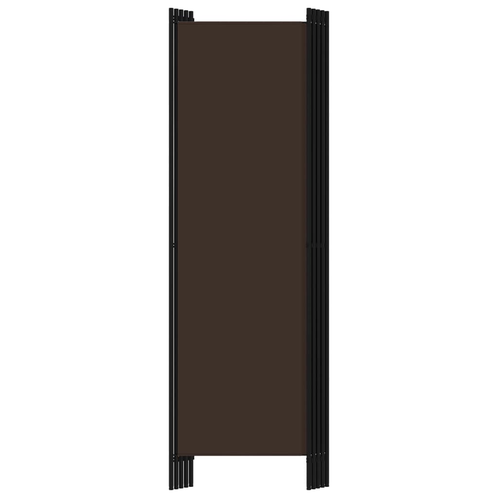 Romdeler med 5 paneler brun 250x180 cm