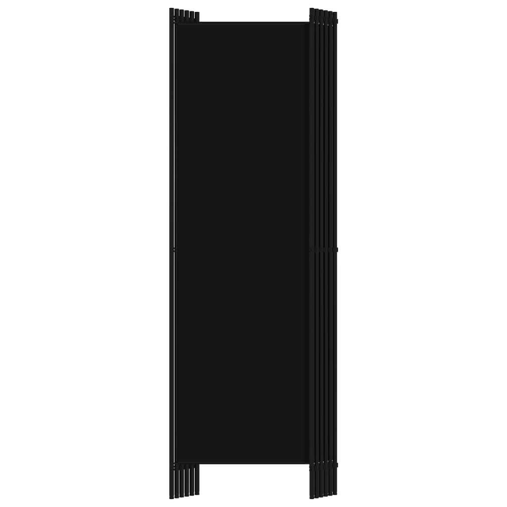Romdeler med 6 paneler svart 300x180 cm