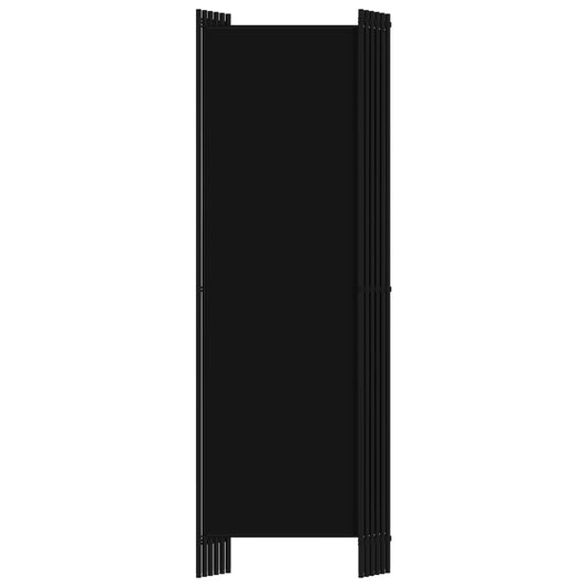 Romdeler med 6 paneler svart 300x180 cm