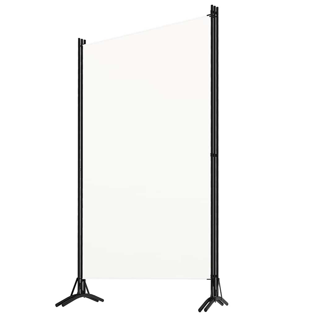 Romdeler 3 paneler hvit 260x180 cm stoff