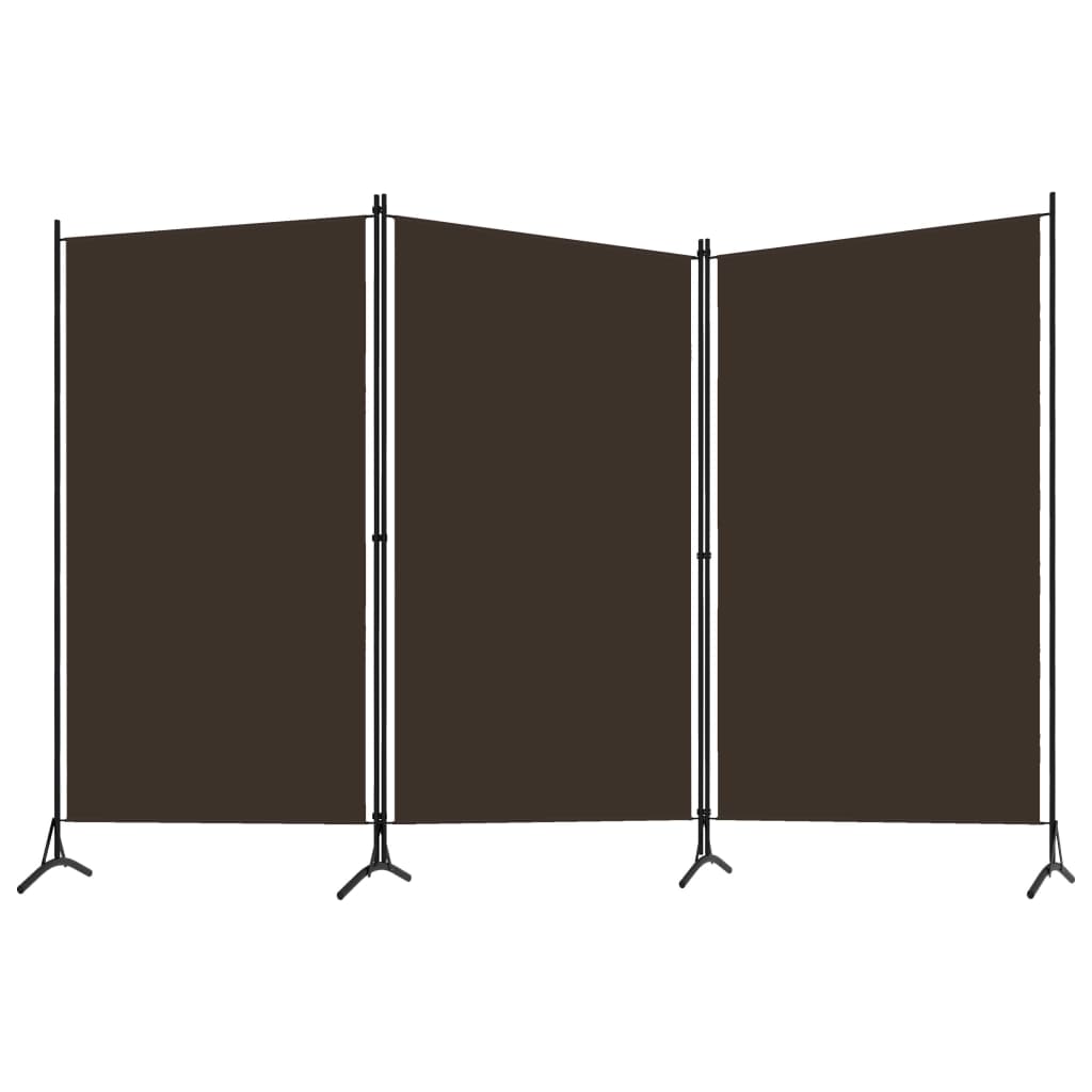 Romdeler 3 paneler brun 260x180 cm