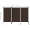 Romdeler 3 paneler brun 260x180 cm