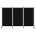 Romdeler 3 paneler svart 260x180 cm