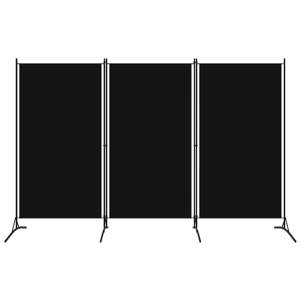 Romdeler 3 paneler svart 260x180 cm