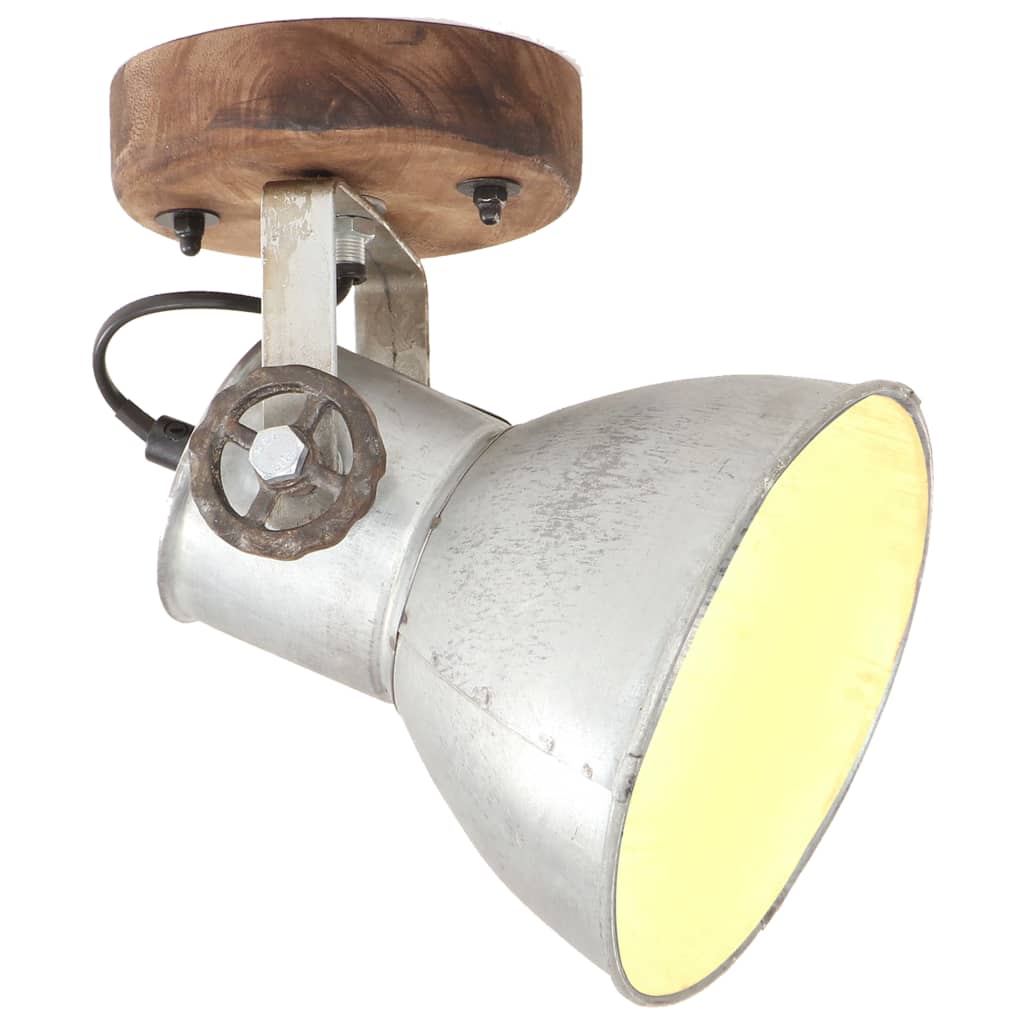Industrielle vegg-/taklamper 2 stk sølv 20x25 cm E27