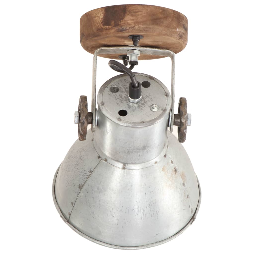 Industrielle vegg-/taklamper 2 stk sølv 20x25 cm E27