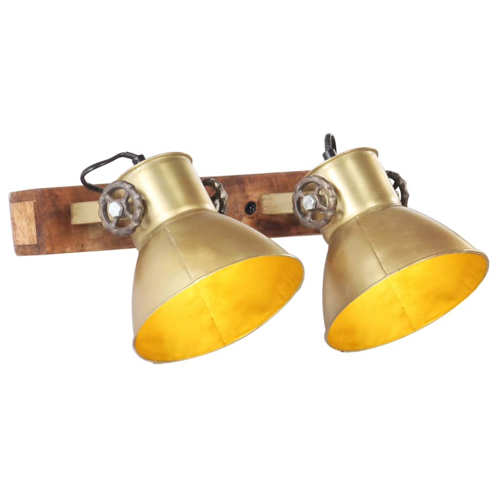 Industriell vegglampe messing 45x25 cm E27