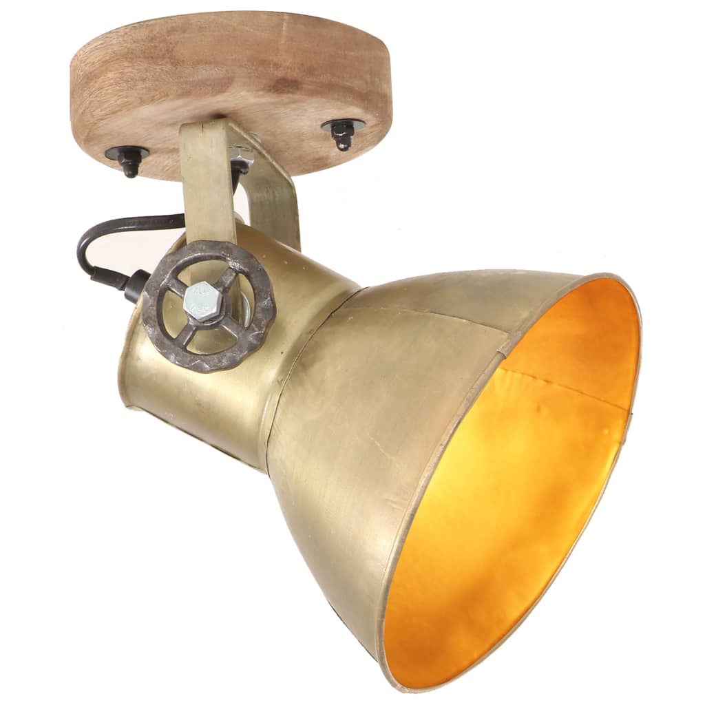 Industrielle vegg-/taklamper 2 stk messing 20x25 cm E27