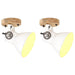 Industrielle vegg-/taklamper 2 stk hvit 20x25 cm E27