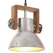 Industriell hengelampe 25 W sølv rund 19 cm E27
