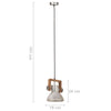 Industriell hengelampe 25 W sølv rund 19 cm E27