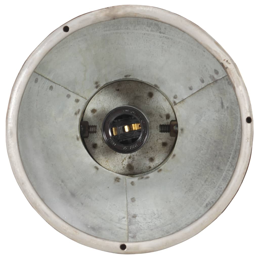 Industriell hengelampe 25 W sølv rund 19 cm E27
