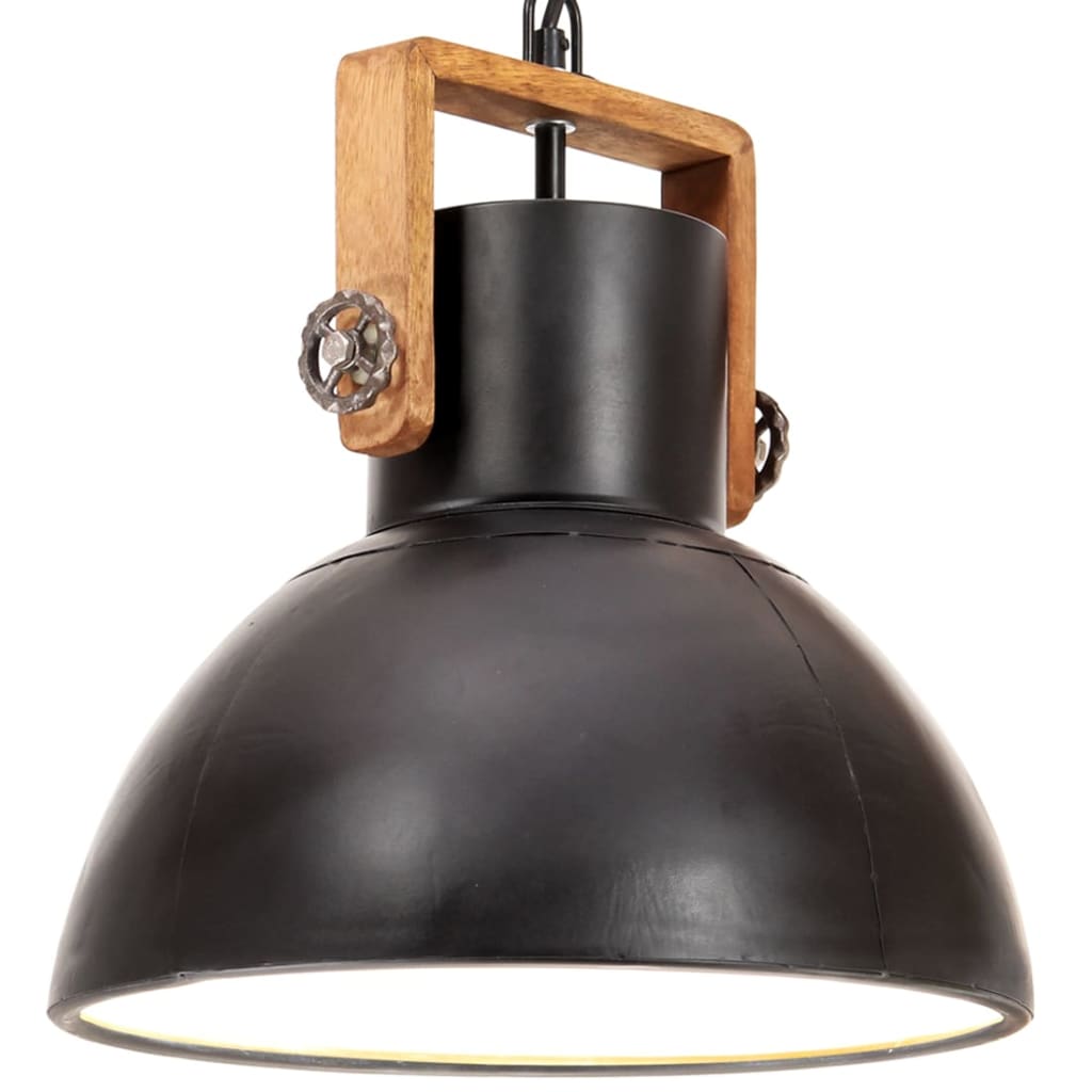 Industriell hengelampe 25 W svart rund 30 cm E27